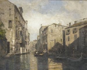 Venezianische Kanalpartie by Martin Rico y Ortega