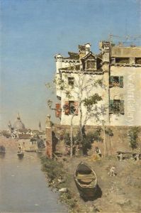 Canal View, Venice by Martin Rico y Ortega