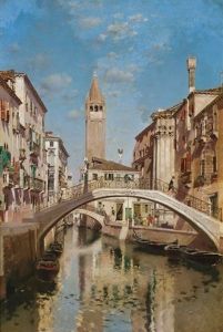 Venetian Scene by Martin Rico y Ortega