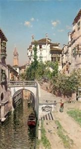 Canal Veneciano by Martin Rico y Ortega