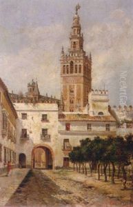 The Cathedral At Seville by Martin Rico y Ortega