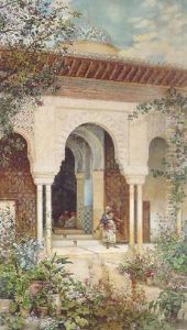 A Moroccan Palace Guard by Martin Rico y Ortega
