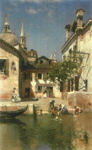 Children Bathing In A Canal