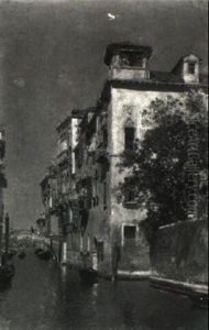 Canale Santa Marina, Venice by Martin Rico y Ortega