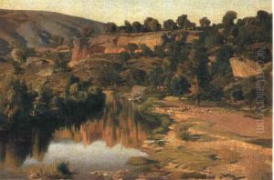 A Landscape In The Ebro by Martin Rico y Ortega