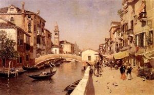 A Sunday Afternoon In Venice by Martin Rico y Ortega