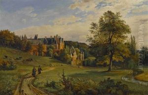 Blick Auf Ein Franzosisches Chateau