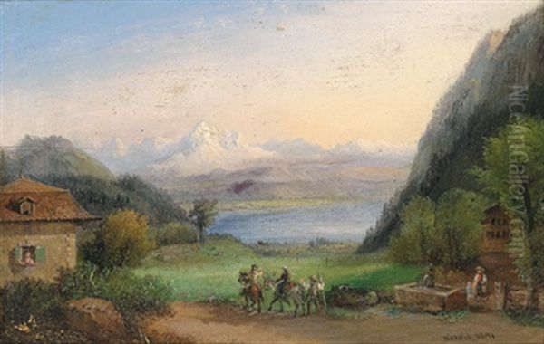 Reisende In Den Alpen - view 1