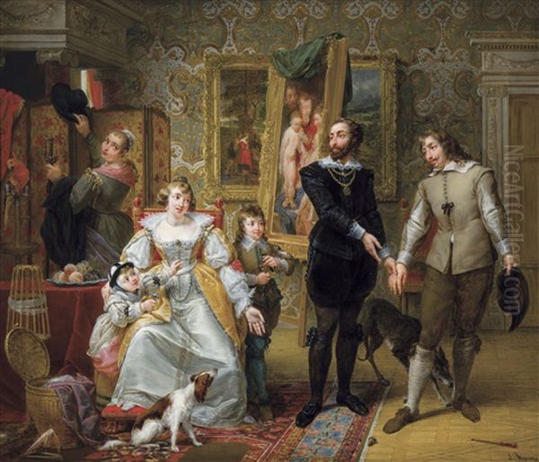 Anthony Van Dyck Visiting Peter Paul Rubens And Family - view 1