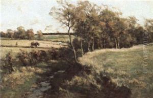 River Scene With Ploughman River Scene With Ploughman