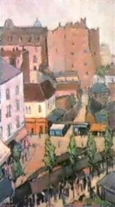 Town With Market & Corner Of The Road by John Riddle