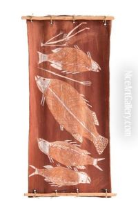Untitled (mimi And Fish) by Louis Marie Joseph Ridel