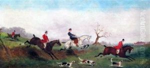 Hunting Scene (+ Another; Pair)