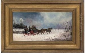 A Stagecoach On A Summer's Evening (+ A Stagecoach In Winter; Pair)