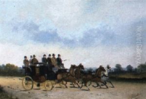 A Mail Coach In A Winter Landscape