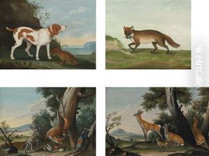 Scenes Of Wild Animals And The Hunt (21 Works) by Johann Elias Ridinger or Riedinger