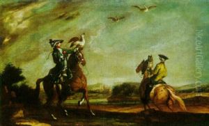 Landscape With A Hawking Party