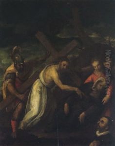 Cristo Che Porta La Croce, Con Un Donatore Cristo Che Porta La Croce, Con Un Donatore