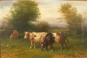 Cows Grazing by George Riecke