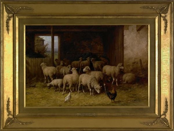 Barn Scene With Sheep - view 1
