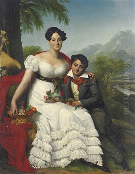 Portrait Of A Lady And Her Son - view 1