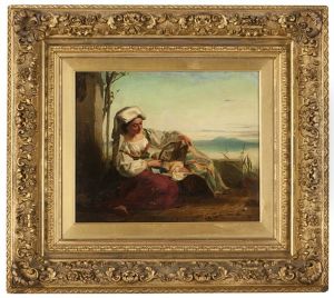 Seated Woman With Child by August Riedel