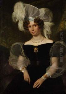 Portrat Von Therese Von Schenk (+ Portrat Ihres Mannes Eduard, Lrgr; Pair