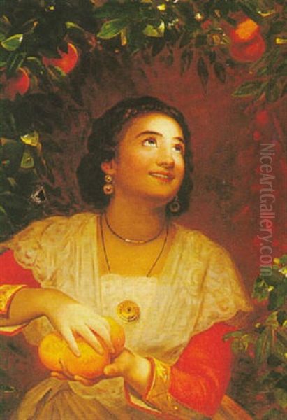 A Girl With Mandarines - view 1