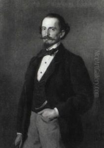 Eleganter Herr Mit Spizbart by Karl Riedel