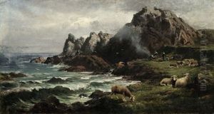 Schafherde An Felsiger Kuste by Wilhelm Riedel