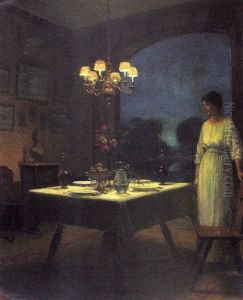 La Table Dressee Le Soir by Marcel Rieder