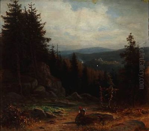 Aus Dem Oberharzen. Herbstlandschaft - view 1