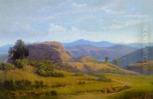 Italienische Gebirgslandschaft Mit Einem See by Wilhelm Ludwig Friedrich Riefstahl
