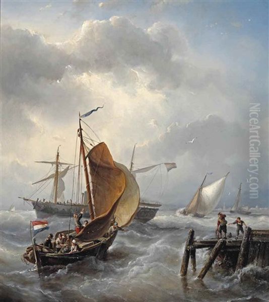 Ships Near The Harbour Entrance - view 1