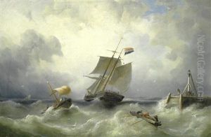 Ships In A Stormy Sea Ships In A Stormy Sea