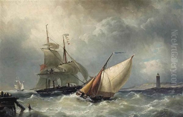 A Two-master Entering The Harbour - view 1