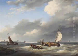 A Haybarge On Choppy Waters by Nicolaas Riegen