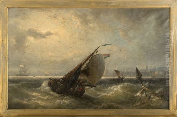 Fishing Vessels In Rough Waters - view 1