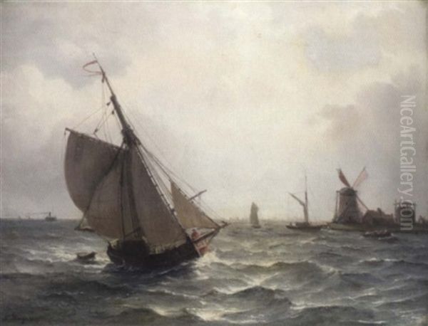 Segelschiffe Vor Hollandischer Kuste - view 1