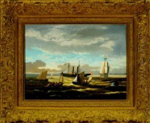 Ships In An Estuary by Nicolaas Riegen