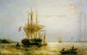 Sailing Vessels On The Ij, Amsterdam
