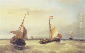 Boats Near The Island Of Texel