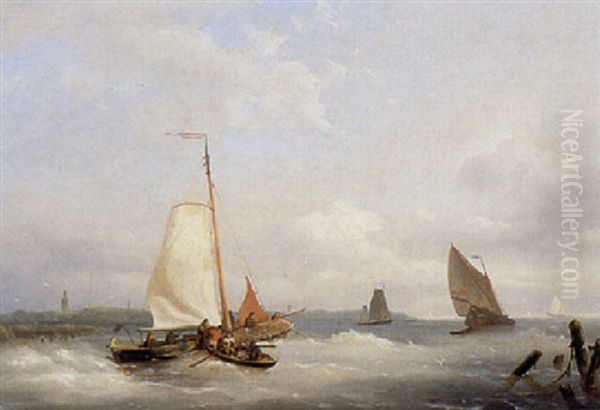 Sailing Vessels In Choppy Waters - view 1