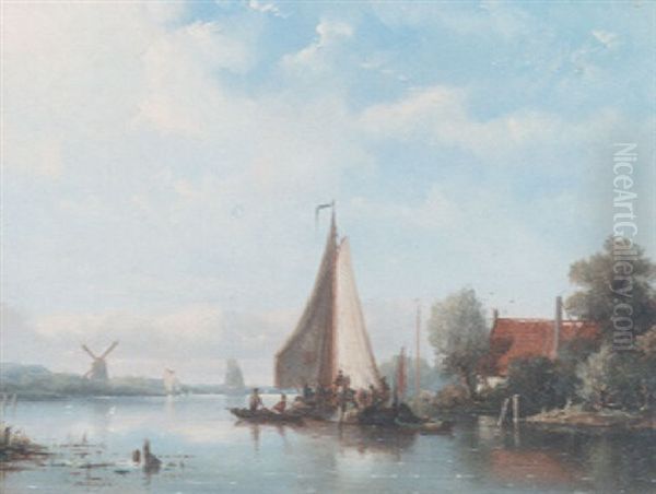 Shipping In A Dutch Estuary - view 1