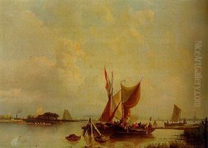 Moored Sailing Craft On A Calm