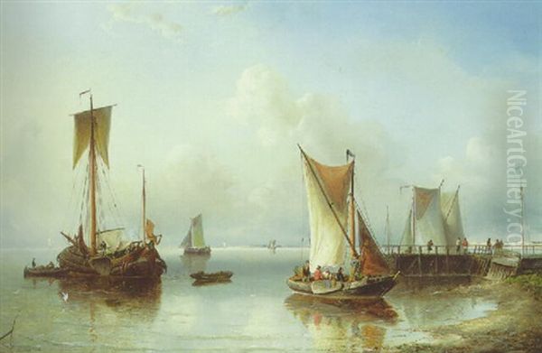 Dutch Sailing Vessels On The Scheldt - view 1