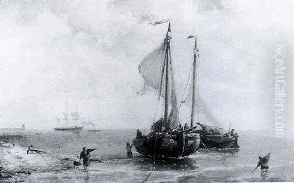 Moored Fishingboats Near The Coast - view 1