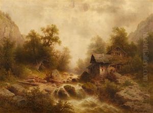 Waldmuhle Mit Wasserfall