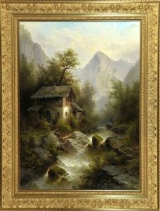 Wassermuhle Am Wildbach Im Gebirge