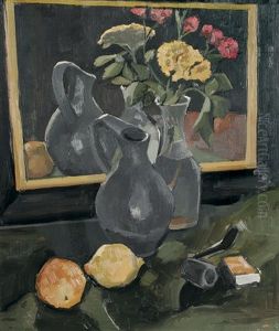 Blumenstilleben Vor Spiegel
